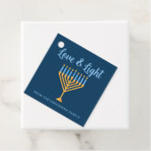 Hanukkah Liebe & Light Custom Menorah Blue Party Geschenkanhänger (Beispiel)