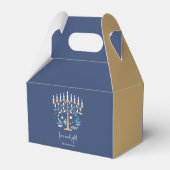 Hanukkah Liebe & Light Floral Menorah Geschenkschachtel (Rückseite)