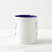 Hanukkah Liebe & Light Floral Menorah Tasse (Zentrum)