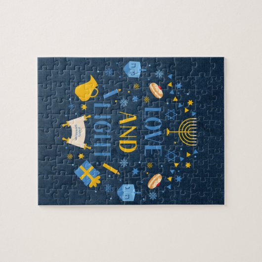 Hanukkah-Liebe und helles Puzzle (Horizontal)