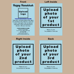 Hanukkah Light Blue Faltkarte Karte