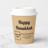 Hanukkah Light Brown Paper Cup Pappbecher (Rückseite)