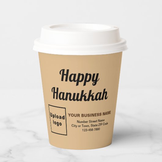 Hanukkah Light Brown Paper Cup Pappbecher (Vorderseite)