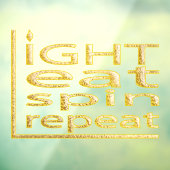 Hanukkah Light Eat Spin Repeat Window Fensteraufkleber (Blatt 3)