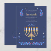 Hanukkah Light Einladung (Vorne/Hinten)