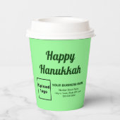 Hanukkah Light Green Paper Cup Pappbecher (Rückseite)