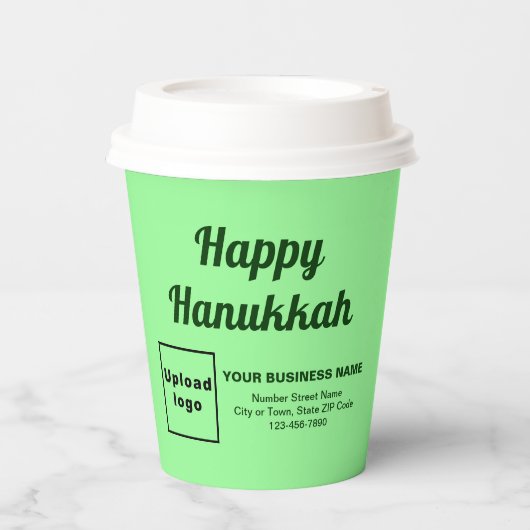 Hanukkah Light Green Paper Cup Pappbecher (Vorderseite)
