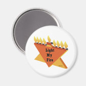 HANUKKAH LIGHT MEIN FEUERMENORAH-GESCHENK MAGNET (Vorderseite/Rückseite)
