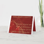 HANUKKAH LIGHTS FEIERTAGSKARTE (Rückseite)