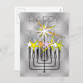 HANUKKAH LIGHTS FEIERTAGSPOSTKARTE (Vorne/Hinten)