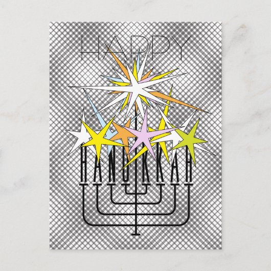 HANUKKAH LIGHTS FEIERTAGSPOSTKARTE (Vorderseite)