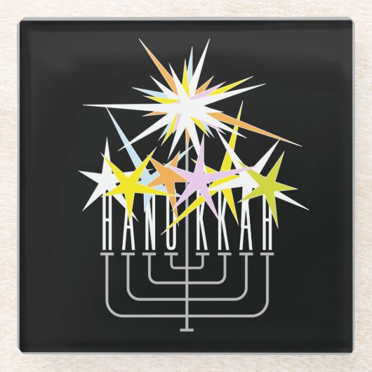 Hanukkah Lights Glasuntersetzer (Vorderseite)