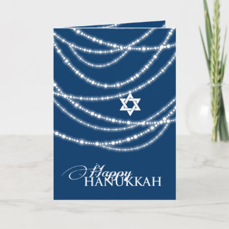 Hanukkah Lights Glitzern Holiday Foto Gruß Feiertagskarte