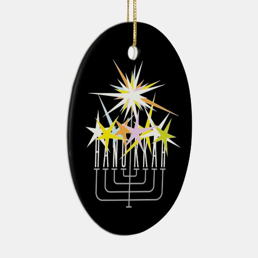 Hanukkah Lights Keramik Ornament (Rechts)