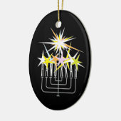 Hanukkah Lights Keramik Ornament (Links)