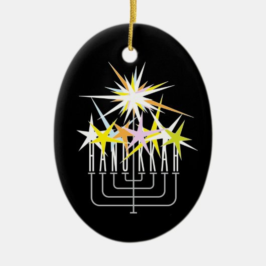 Hanukkah Lights Keramik Ornament (Vorne)