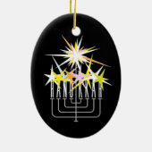 Hanukkah Lights Keramik Ornament (Hinten)