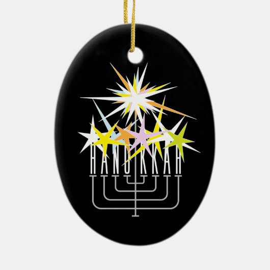 Hanukkah Lights Keramik Ornament (Hinten)