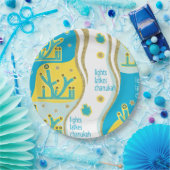 Hanukkah Lights Latkes Pappteller (Party)