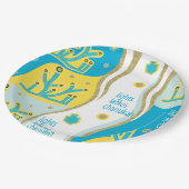 Hanukkah Lights Latkes Pappteller (Schrägansicht)