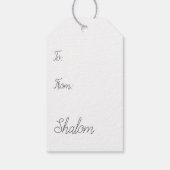 HANUKKAH LIGHTS MENORAH GESCHENKANHÄNGER (Rückseite)