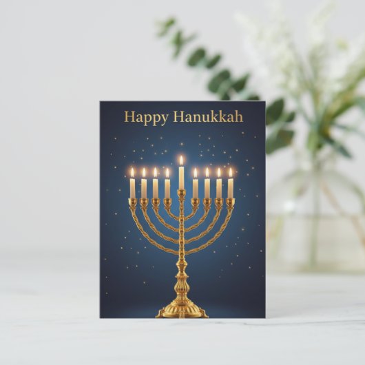 Hanukkah Lights Postcard Postkarte (Stehend Vorderseite)