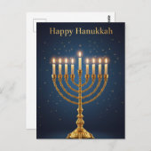 Hanukkah Lights Postcard Postkarte (Vorne/Hinten)