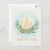 Hanukkah Lights Postcard Postkarte (Vorne/Hinten)