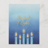 Hanukkah Lights Postcard Postkarte (Vorderseite)