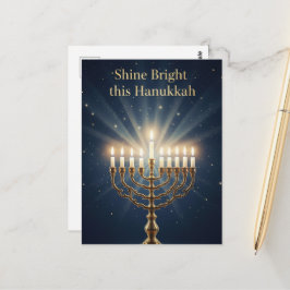 Hanukkah Lights Postcard Postkarte