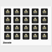 Hanukkah Lights Quadratischer Aufkleber (Blatt)