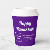 Hanukkah Lila Paper Cup Pappbecher (Rückseite)