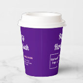 Hanukkah Lila Paper Cup Pappbecher (Rechts)