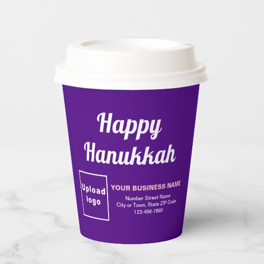 Hanukkah Lila Paper Cup Pappbecher (Vorderseite)
