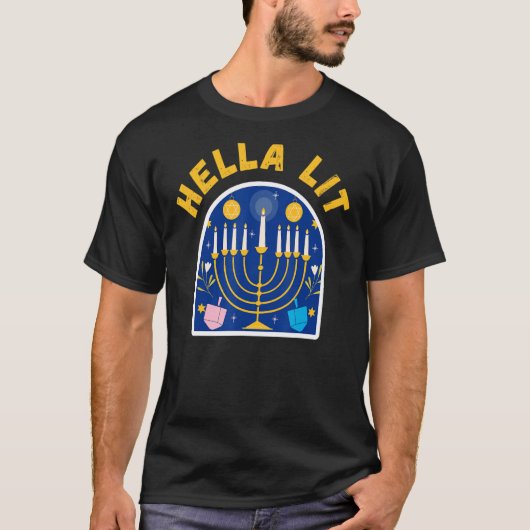 HANUKKAH LIT MENORAH T-Shirt (Vorderseite)