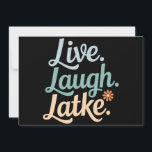 Hanukkah Live Laugh Latke Funny Holiday Family Feiertagskarte<br><div class="desc">Hanukkah Live Laugh Latke Funny Holiday Family</div>