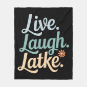 Hanukkah Live Laugh Latke Funny Holiday Family Fleecedecke (Vorderseite)