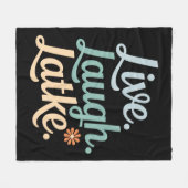 Hanukkah Live Laugh Latke Funny Holiday Family Fleecedecke (Vorderseite (Horizontal))