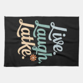 Hanukkah Live Laugh Latke Funny Holiday Family Geschirrtuch (Horizontal)