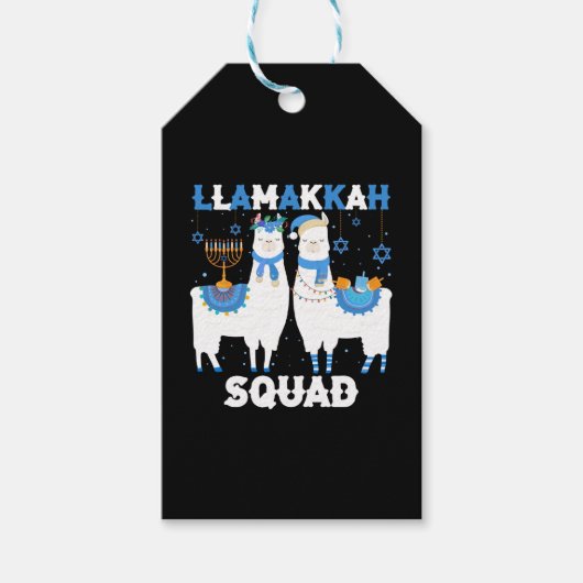 Hanukkah Llama Christmas Happy Llamakah Squad Cute Geschenkanhänger (Vorderseite)