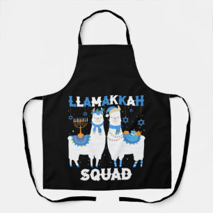 Hanukkah Llama Christmas Happy Llamakah Squad Cute Schürze