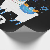 Hanukkah Llama Weihnachtsglücklich Llamakah Squad  Geschenkpapier (Ecke)