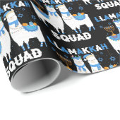 Hanukkah Llama Weihnachtsglücklich Llamakah Squad  Geschenkpapier (Rolleneckpunkt)