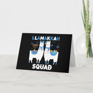 Hanukkah Llama Weihnachtsglücklich Llamakah Squad  Karte