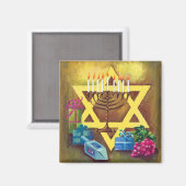 Hanukkah Magnet (Vorderseite/Rückseite)