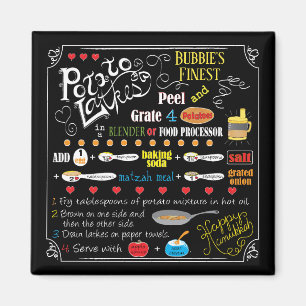 Hanukkah Magnet Square Latke Rezept