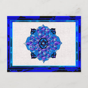 Hanukkah Mandela Feiertagspostkarte