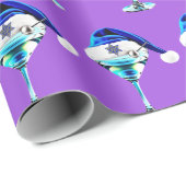 Hanukkah Martini Geschenkpapier (Rolleneckpunkt)