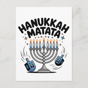 Hanukkah Matata Lustiges Jüdisches Hanukkah Feiertagspostkarte