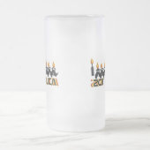 Hanukkah Mattglas Bierglas (Mittel)